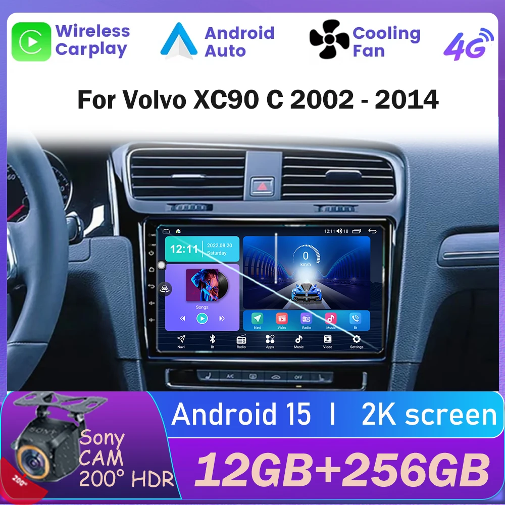 Android 15 Car Radio For Volvo XC90 C 2002 - 2014 Carplay Multimedia Auto Video Player Navigation stereo GPS No 2din 2 din dvd