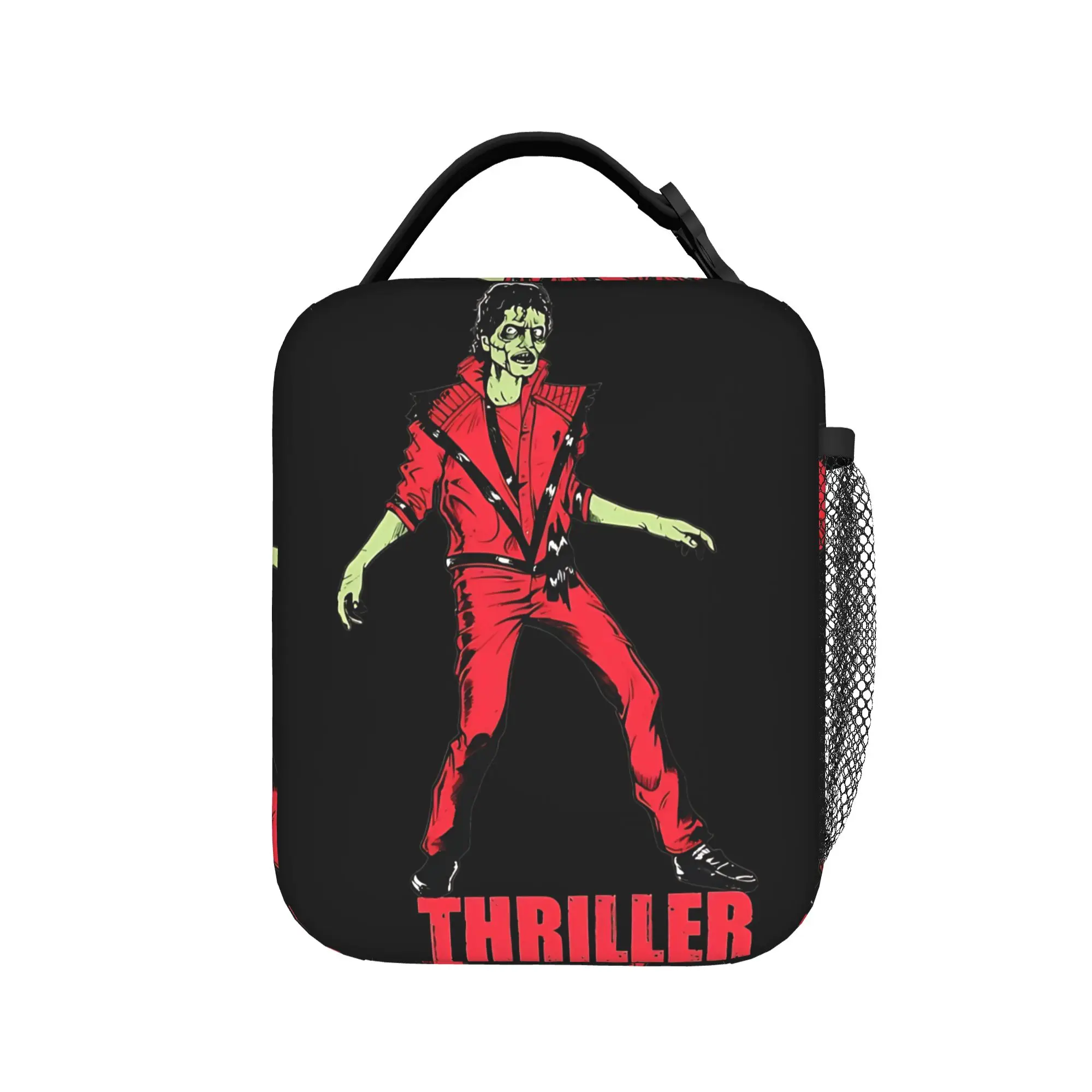 Thriller MJ king of pop Insulated Lunch Bags Cooler Bag Meal Container Large Tote Lunch Box Food Handbags Office  Picnic