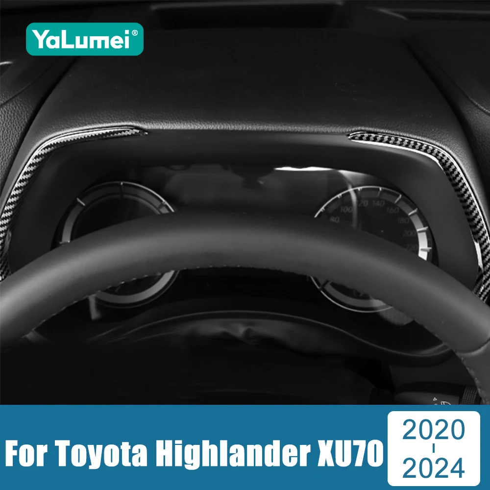 

For Toyota Highlander XU70 2020 2021 2022 2023 2024 ABS Car Dashboard Speedometer Gauge Panel Display Frame Cover Trim Sticker