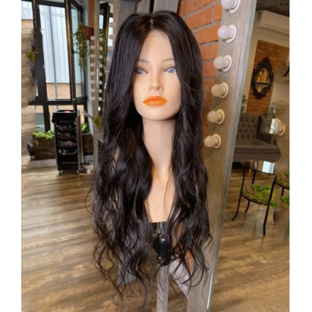 قاعدة حرير شعر بشري مموج حقيقي ، قطعة شعر علوي ، الأفضل لتساقط الشعر ، غطاء علوي رقيق ، منطقة الرأس ، 15x16 سم