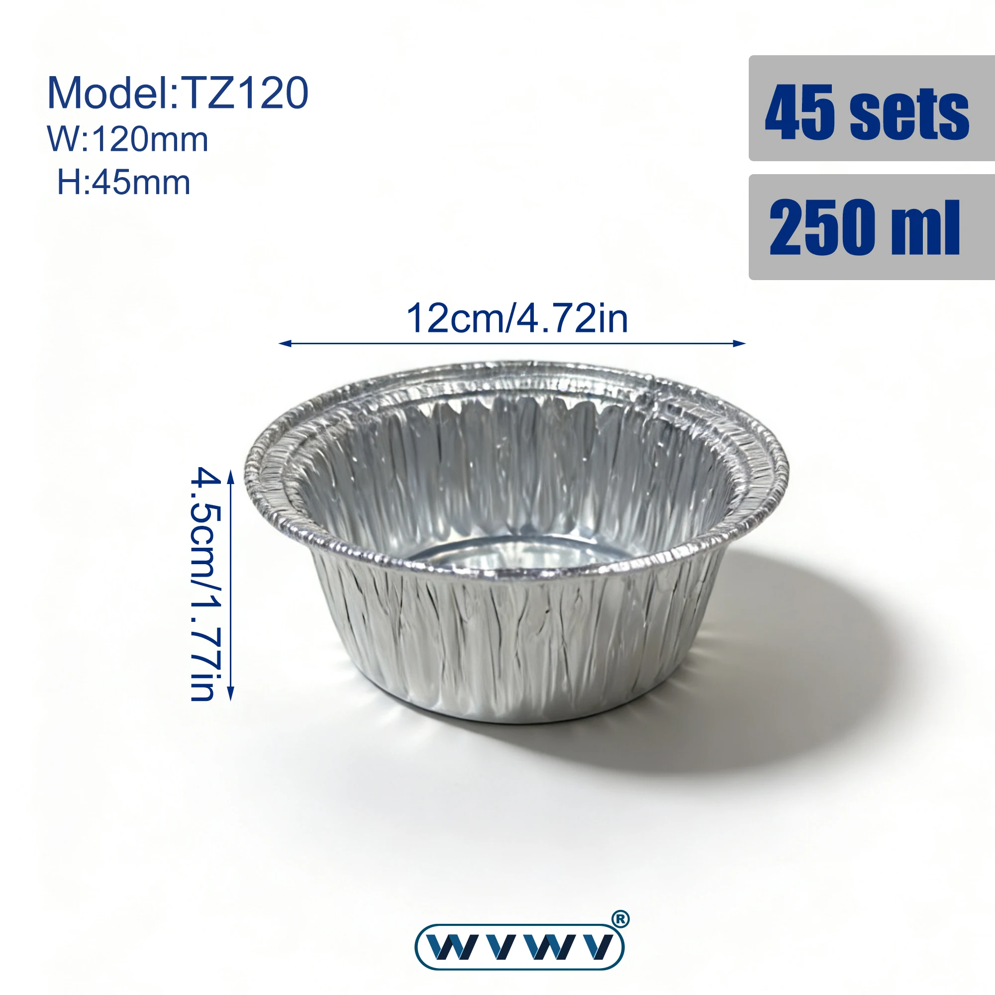 45 Stück runde Backformen aus Aluminiumfolie mit transparenten Deckeln, geeignet für Heißluftfritteusen, Öfen, Grills, Kuchen, Backwaren, Desserts und Puddings, unverzichtbare Backutensilien für die Heimküche, perfekt – Detail 1