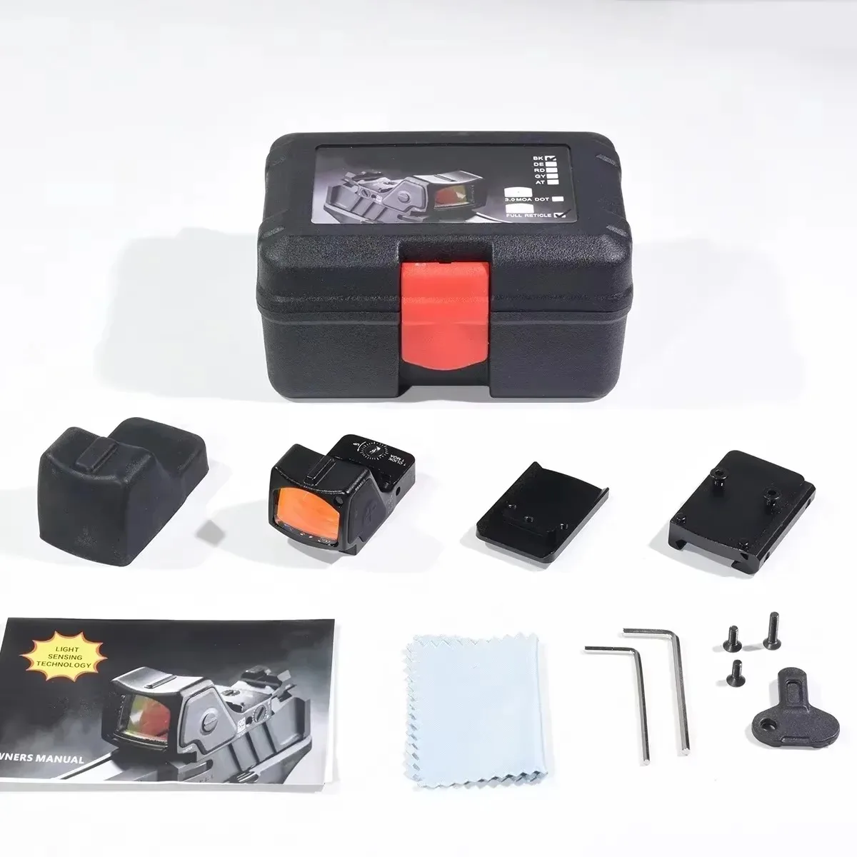 Mira réflex táctica MR Red Dot, mira óptica de puntería ajustable, compatible con riel de 20mm, Airsoft Gl *ck 17 19 AR15 M4