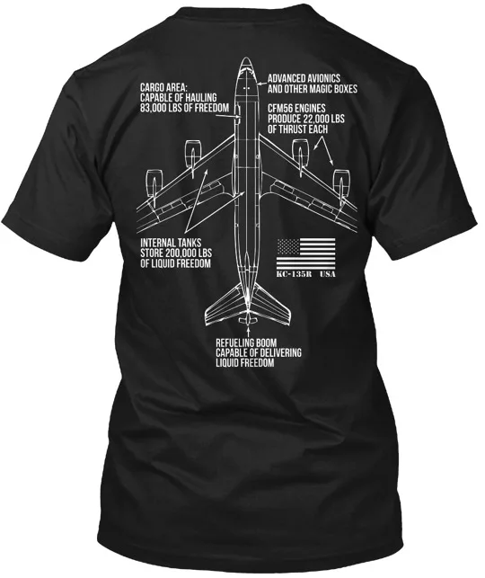 KC 135 Delivers FREEDOM Tee T-Shirt Made in the USA Anime Pattern Clothing Cotton Short SleeveAnime Graphic T-shirts for Men Clo