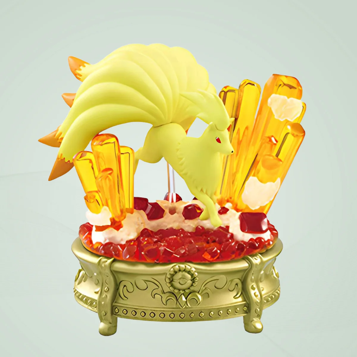 Caja ciega de monstruo de gemas, juego de Mini figuras de Gengar Vulpix Eevee Jigglypuff, juguete de modelos coleccionables de Anime, regalo, 6 uds.