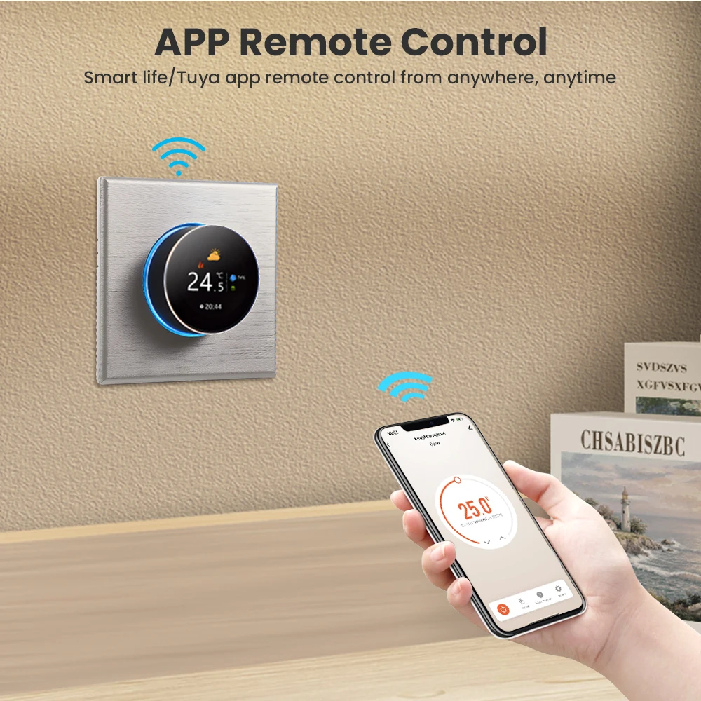 MIUCDA multifunctiona Tuya WiFi smart rotary thermostat,suitable for families electric/water floor heating/Water/gas boiler