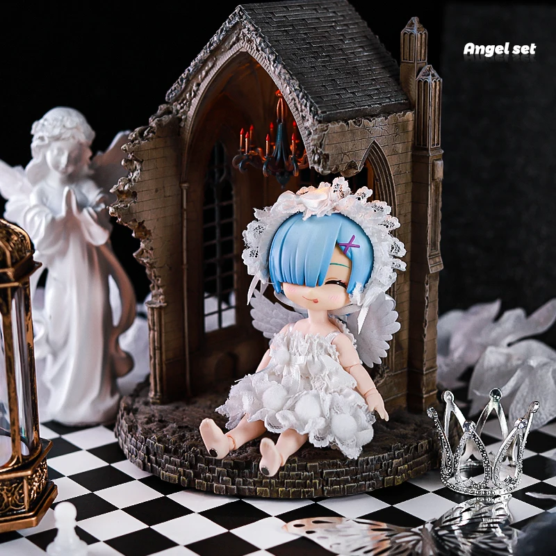 Ob11 ubranka dla lalki lalki anioły i demony spódnica w stylu lalki koronkowa spódnica sukienka dla Ob11, Ymy, Ddf, Gsc, Body9 1/12 lalki Bjd