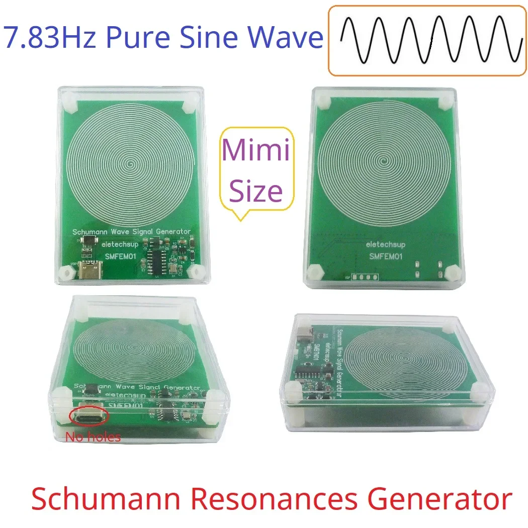 Mini Schumann Resonances 7.83Hz Pure Sine Wave Ultra Low Frequency SR Signal Generator Audio Resonator External BatteryAvailable