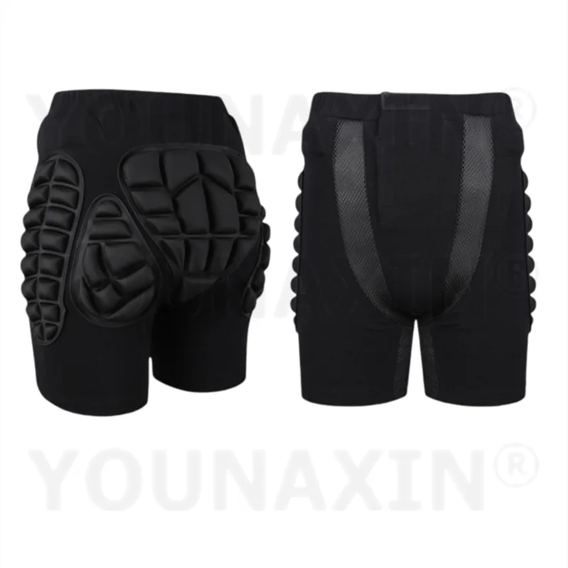 Unisex Child Black Basketball Shorts Kids Skiing Skating Sports Hip Padded Anti-fall Anti-collision Shorts Protective Gear