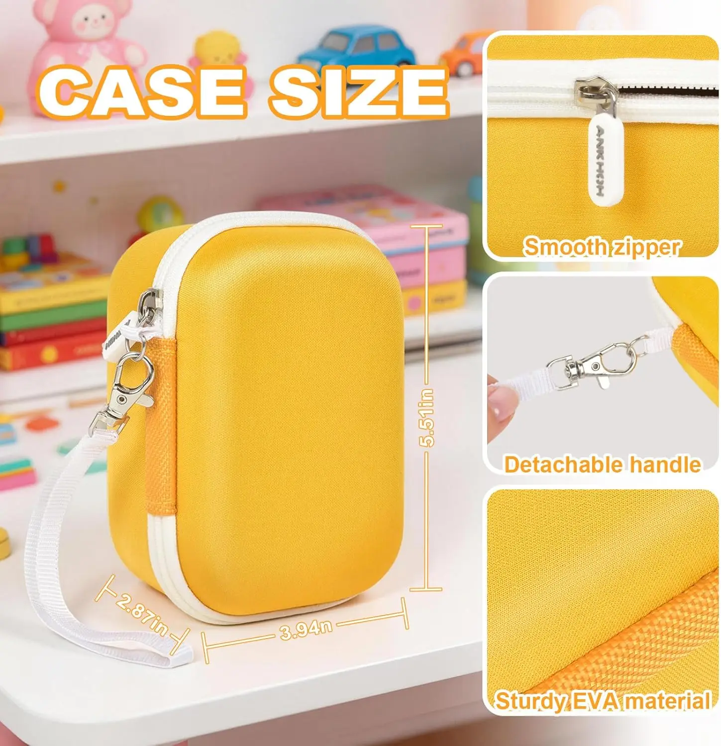 Kids Microscope Case for BMDSAE Edubini 1000x Handheld Digital Microscope Portable Pocket Miniscope Storage Holder with Mesh Poc - view 4