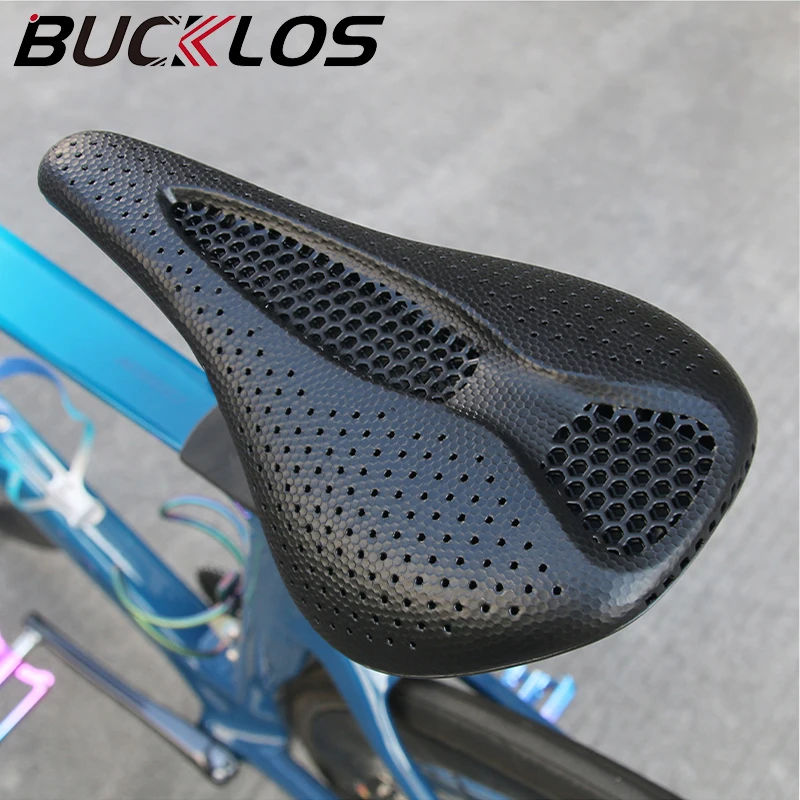 BUCKLOS 3D Printed Racing Bike Seat Cushion Carbon Bicycle Saddle Nylon Mtb Saddle 3D Road Mountain Bike Seat Triathlon Cushion