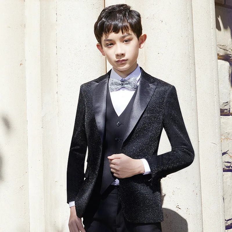 

Halloween Cosplay Costume Boys' Suit Children's Suit Big Children's Flower Dress Host's Runway Show Piano Performance Suit