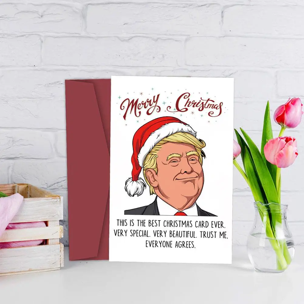 1pc Festive Christmas Card,the Best Christmas Card Ever Merry Christmas Greeting Cards ,xmas Gift Cards For Family Friends W8a5