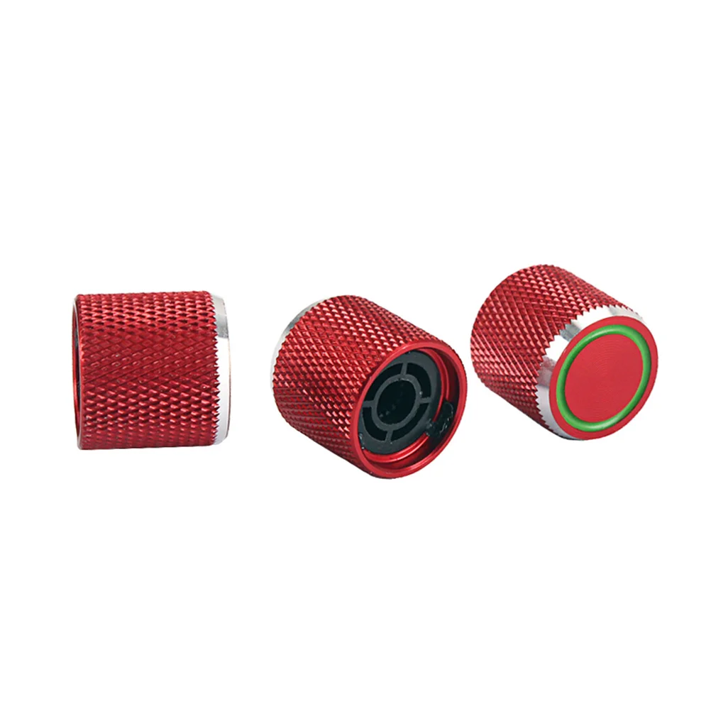 

3Pcs Guitar Control Knobs Metal Volume Tone Electric Guitar Parts Exquisite Design Easy Install Green Ring Gd137