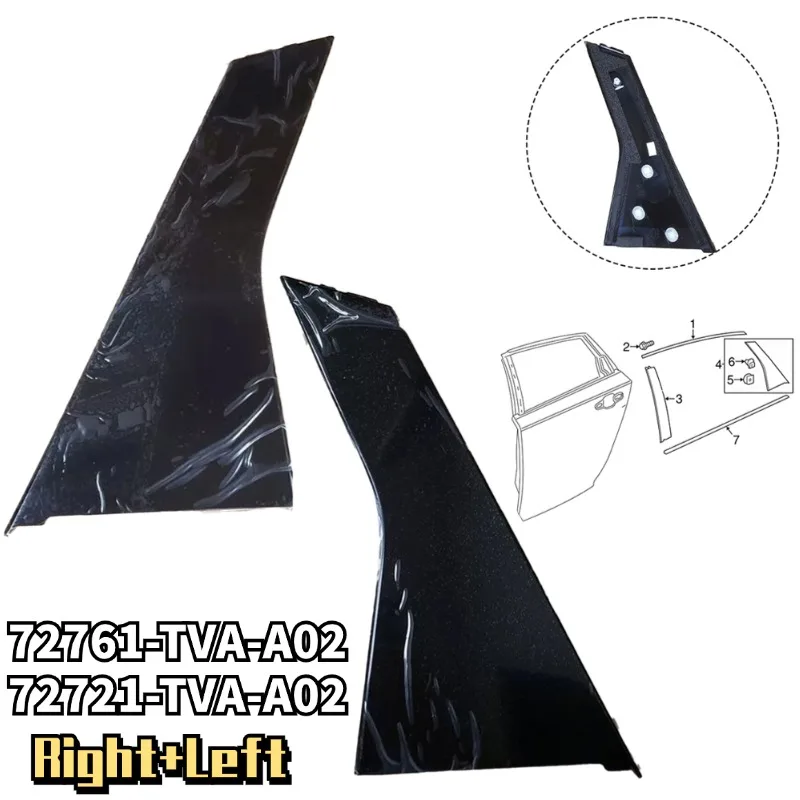 

Right/Left Rear Door Pillar Garnish For Honda For Accord 2018-22 72721-TVA-A02 72761-TVA-A02 Replacement Car Parts