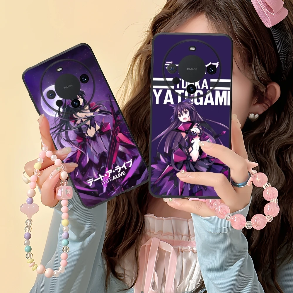 DAL Tohka Yatogami Mobile Cell Phone Case for Huawei Mate 60 50 40 30 20 10 Pro Plus Lite E 5G Black Soft Phone Cover Shell