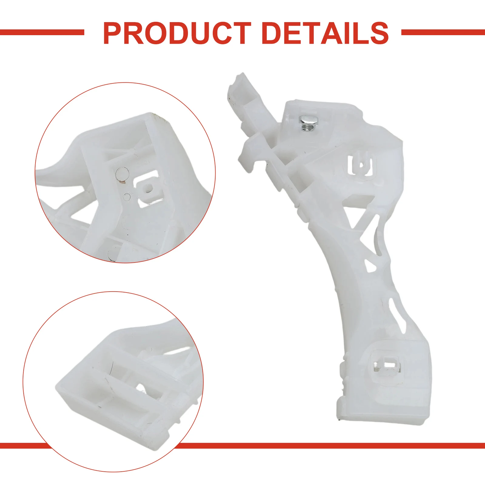 

Кронштейн переднего бампера белого цвета для ремонта бампера, быстрая установка, износостойкий, не деформируется, для Mazda 3 2004-2008 гг.