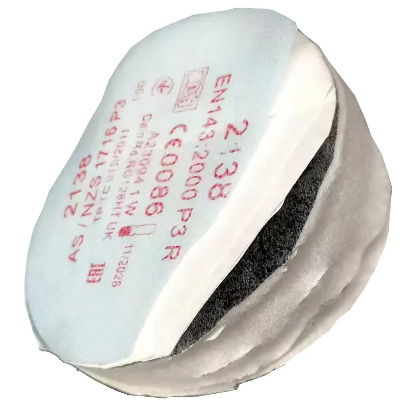 Filtre à particules 2138 P3 R avec niveau de nuisance pour masque anti-poussière respiratoire série 3m 6800 7502 6200