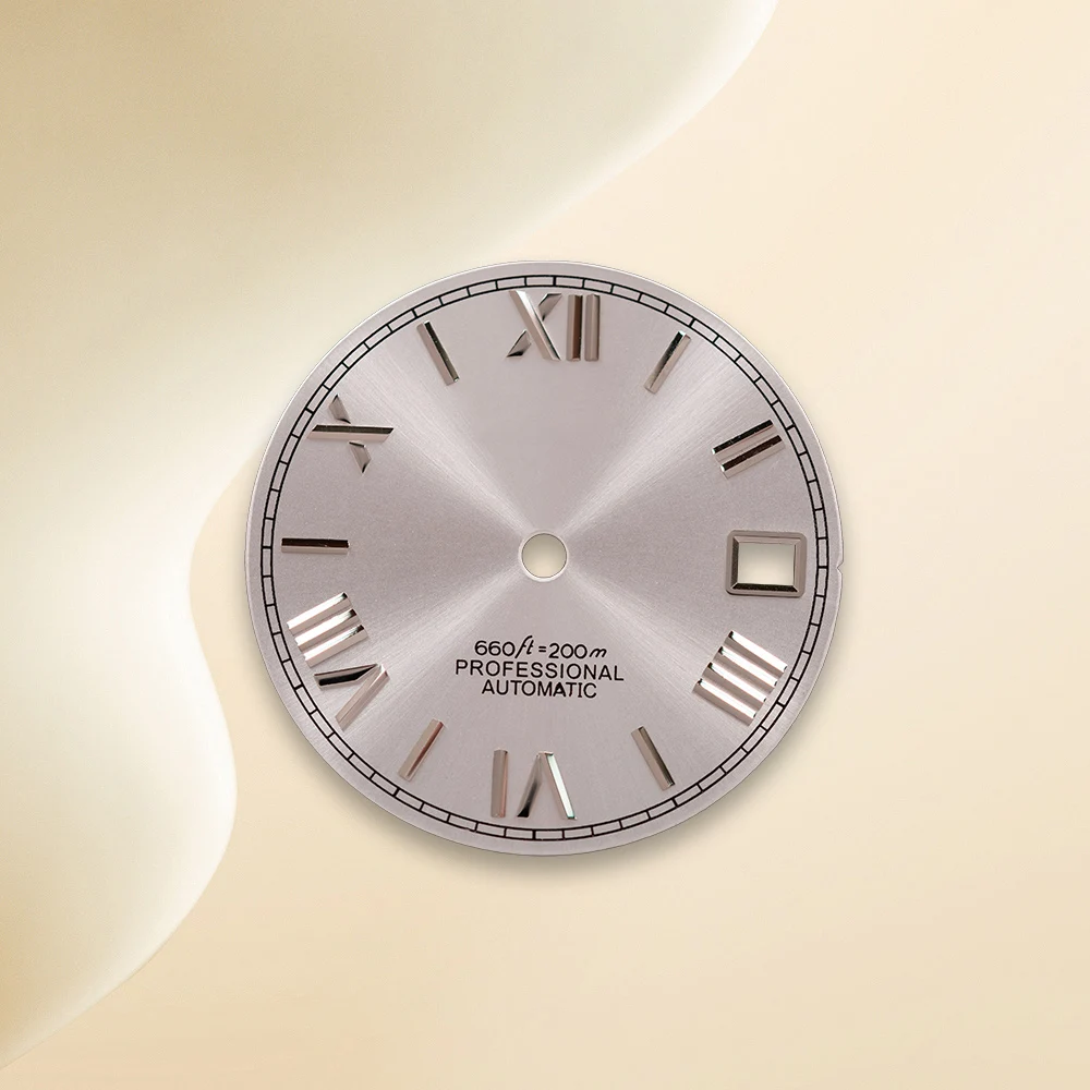 28.5mm logotipo s roma mergulhador 200m nh35 dial para nh35/nh36/4r/7s movimento de alta qualidade sunray dial relógio modificação acessórios