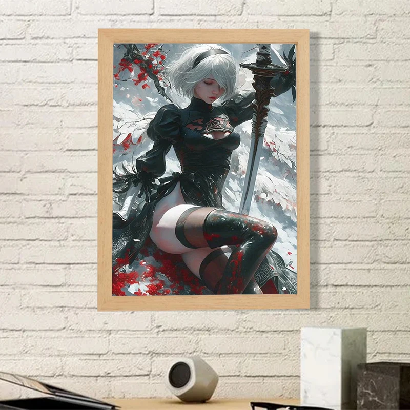 Posters for Wall Decor NieR Automata Home Decorations Canvas Gamer Room Decoration Decorative Painting Poster Art Paintings Cute