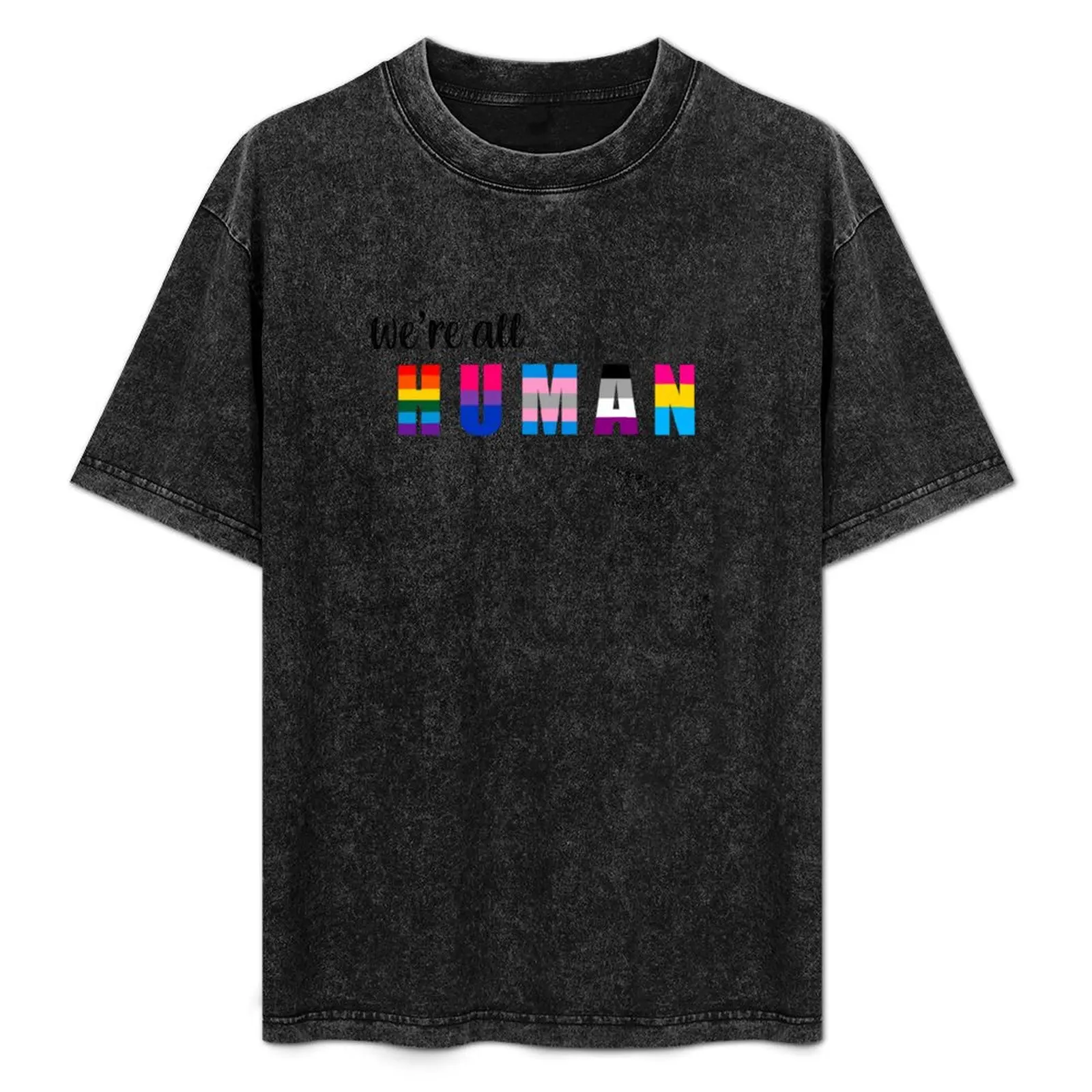 

We're All Human T-Shirt Plus Size Street Style Tee