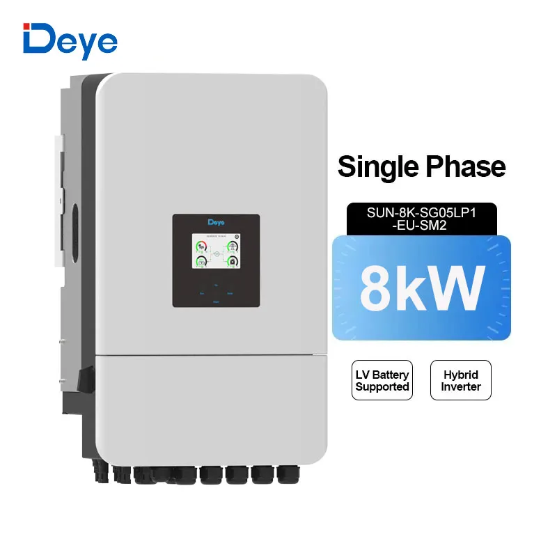 TLF Deye SUN-3/4/5/6/8/10/12K-SG05LP1-EU-SM2 مرحلة واحدة الهجين العاكس 8Kw نظام العاكس للطاقة الشمسية من قبل الشركة المصنعة