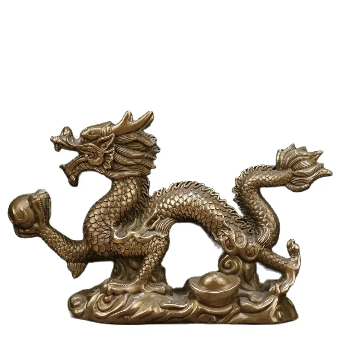 

Wholesale brass ingots, Yunteng Four Sea Dragon decorations, Shenlong Fengyun Great Han Dragon Feng Shui ornaments, handicrafts