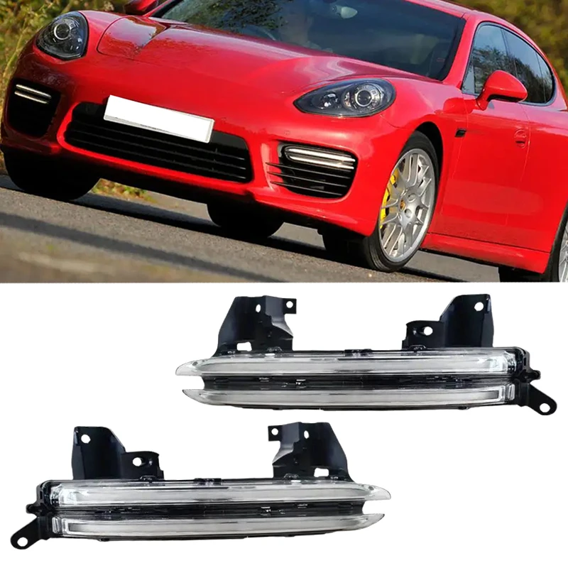 

For Porsche Panamera GTS 2014 2015 2016 2017 Front Bumper LED Daytime Running Light Fog Light Car Accessories 97063108352