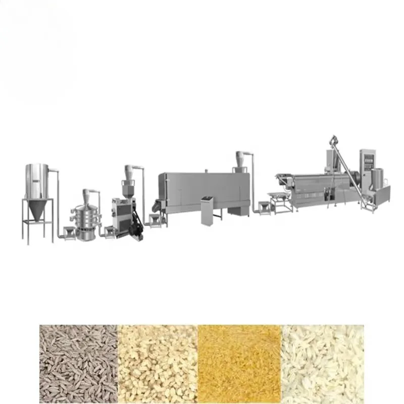 Fully Automatic Fortified Rice Making Machine Nutritional Artificial Rice Extruder Processing Line Plant Instant Rice Production