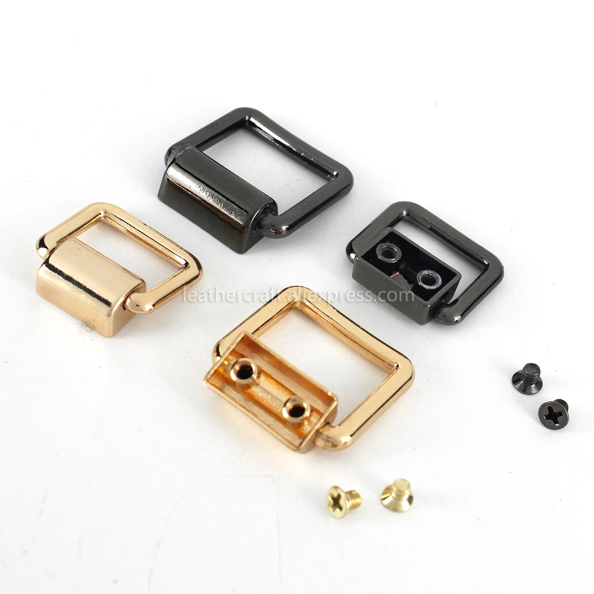 1pcs More Color Metal Swivel Bag Side Hanger Rectangle Ring with Screws for Leather Craft Bag Strap Belt Handle Shoulder Webbing