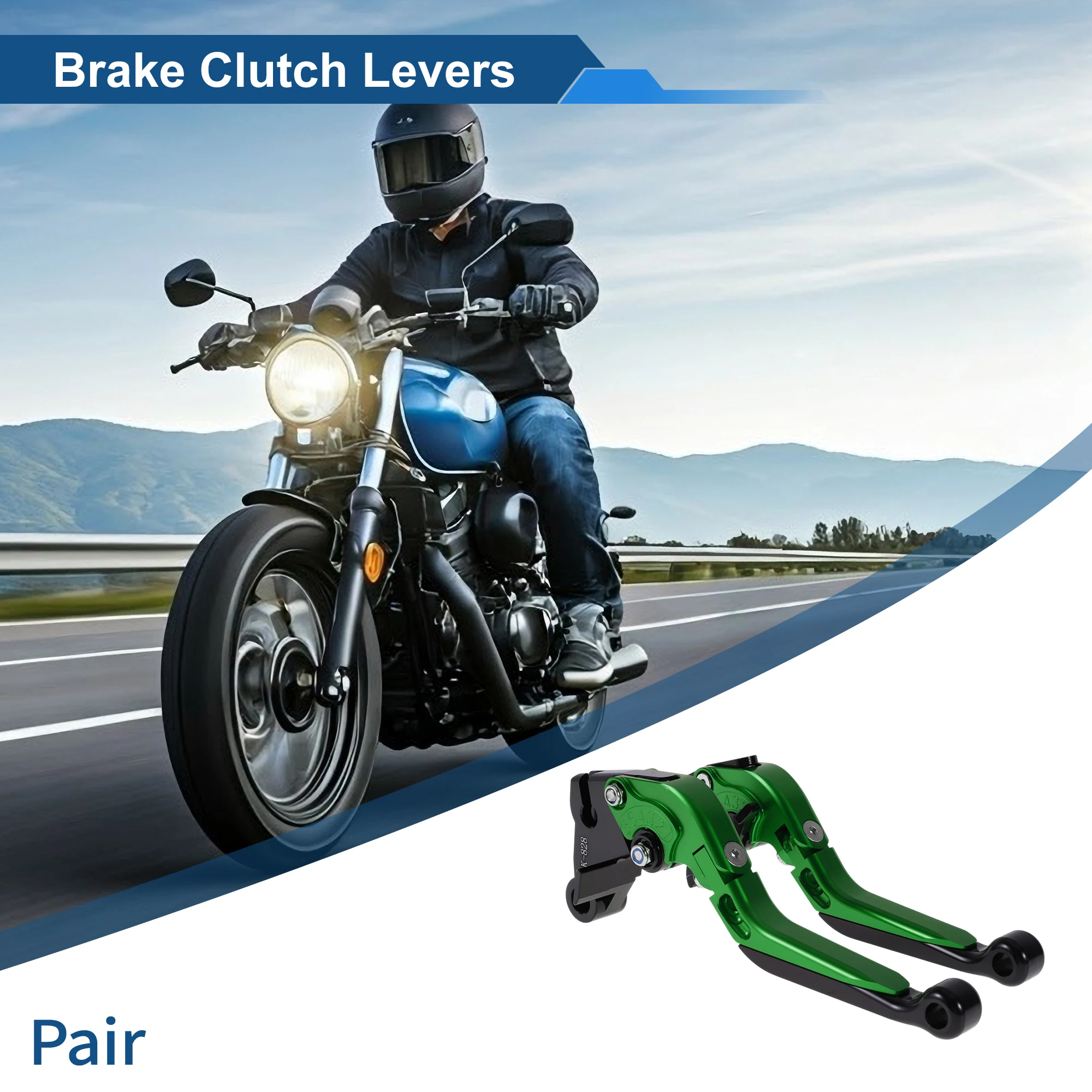 

Motoforti Short Long Brake Clutch Lever for Kawasaki ZZR600 05-09 Green Black