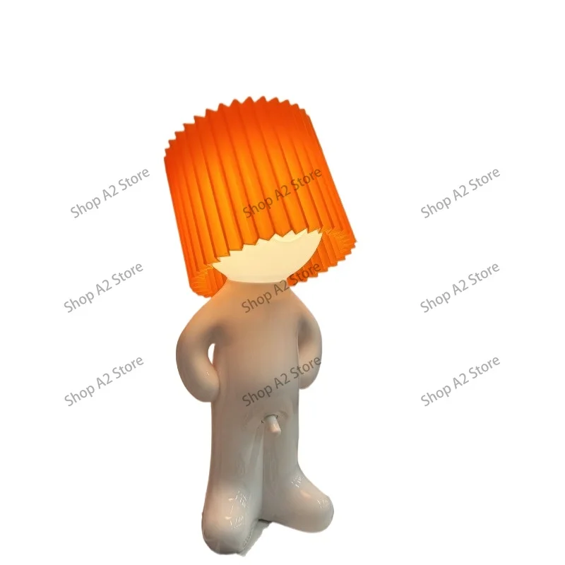 Creative Naughty Boy Shape LED Desk Lamp, Cute Funny Bedroom Bedside Decoration Night Light 220V