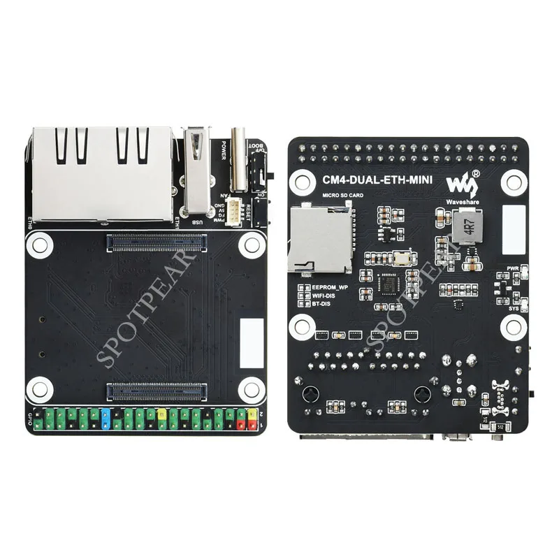 Raspberry Pi Compute Module 4 CM4 IO Board Dual Gigabit Ethernet Mini Router Board Metal case