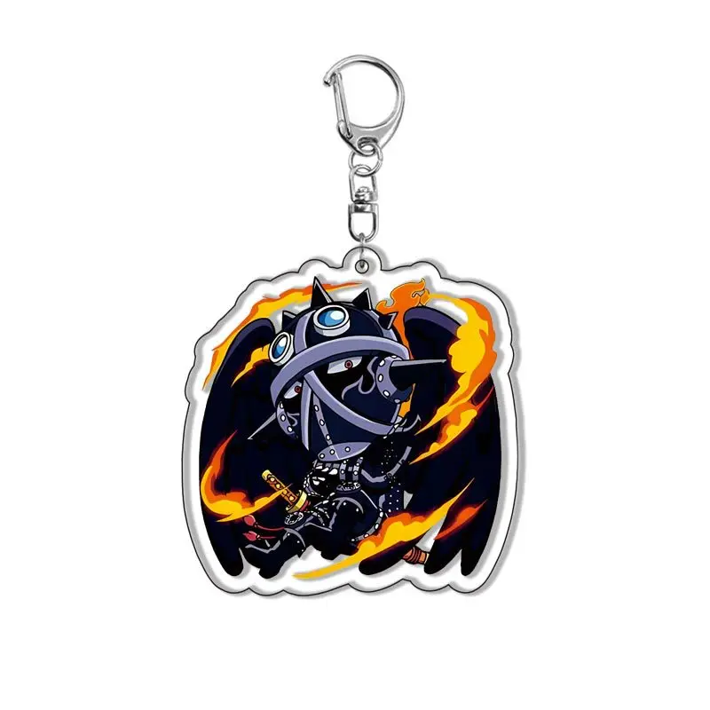 One Piece Acrylic Figurine Keychain Toy Nika Luffy Kaidou Law KING Eustass Kid Chopper Roronoa Zoro Key Chain Gifts Accessories