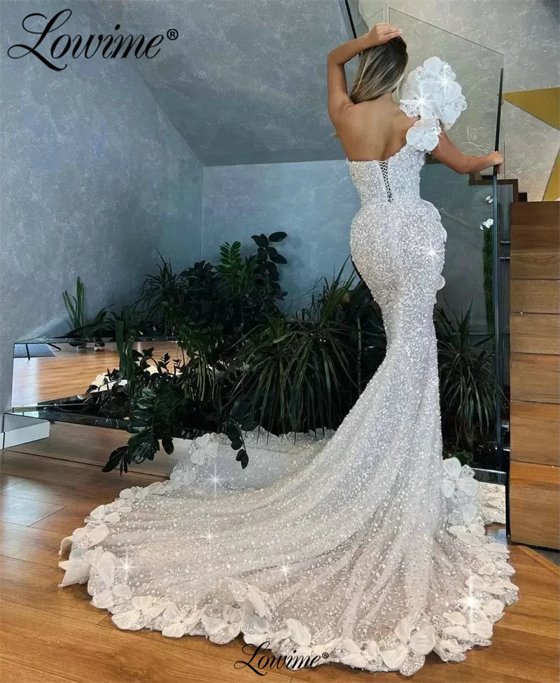 Vestidos de baile de sereia com lantejoulas e miçangas, trem longo, vestidos luxuosos, árabe e Dubai, vestido de festa celebridade, 2023