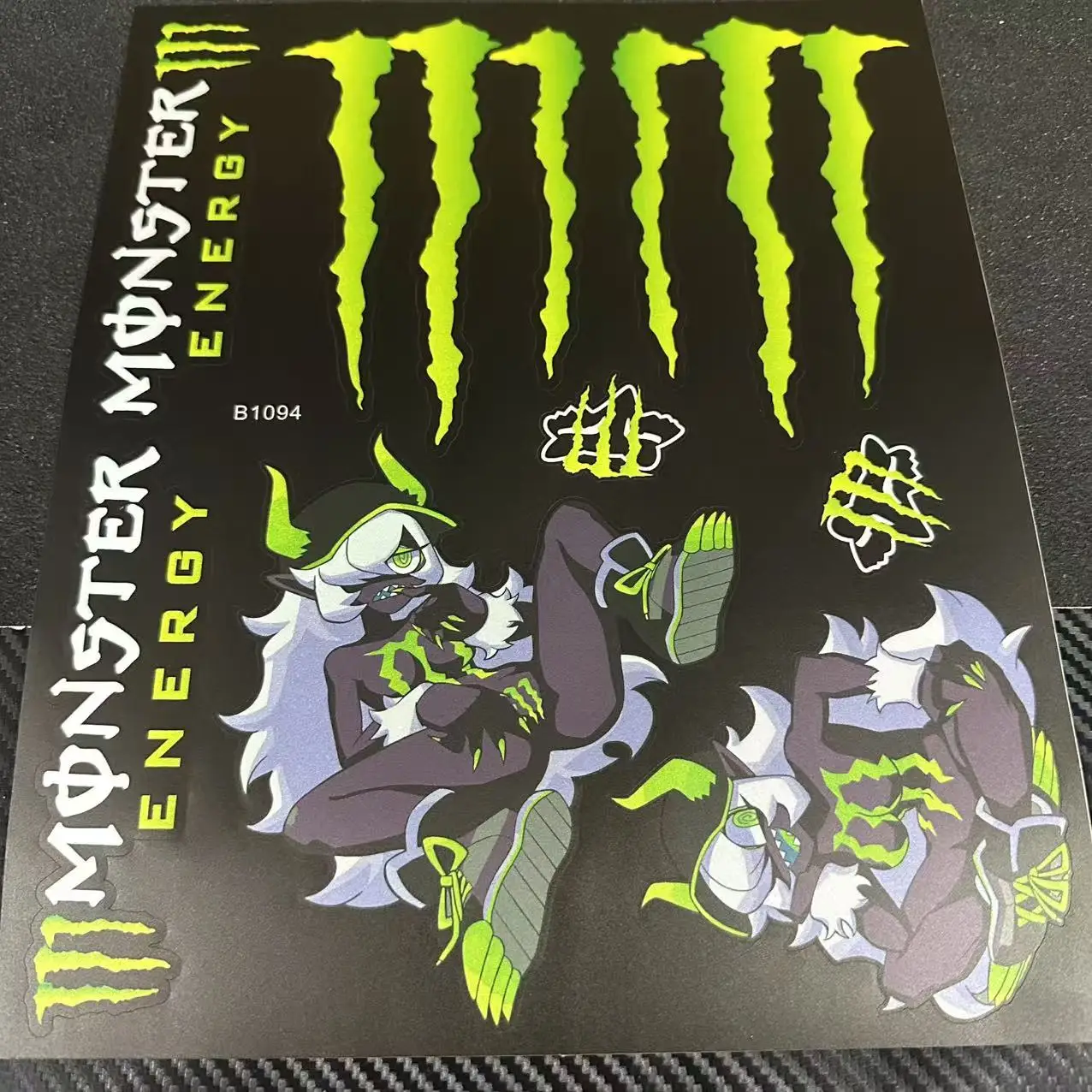 Vinyl Monster Energy Logo Motorrad-Aufkleber Tank-Abziehbilder-Set