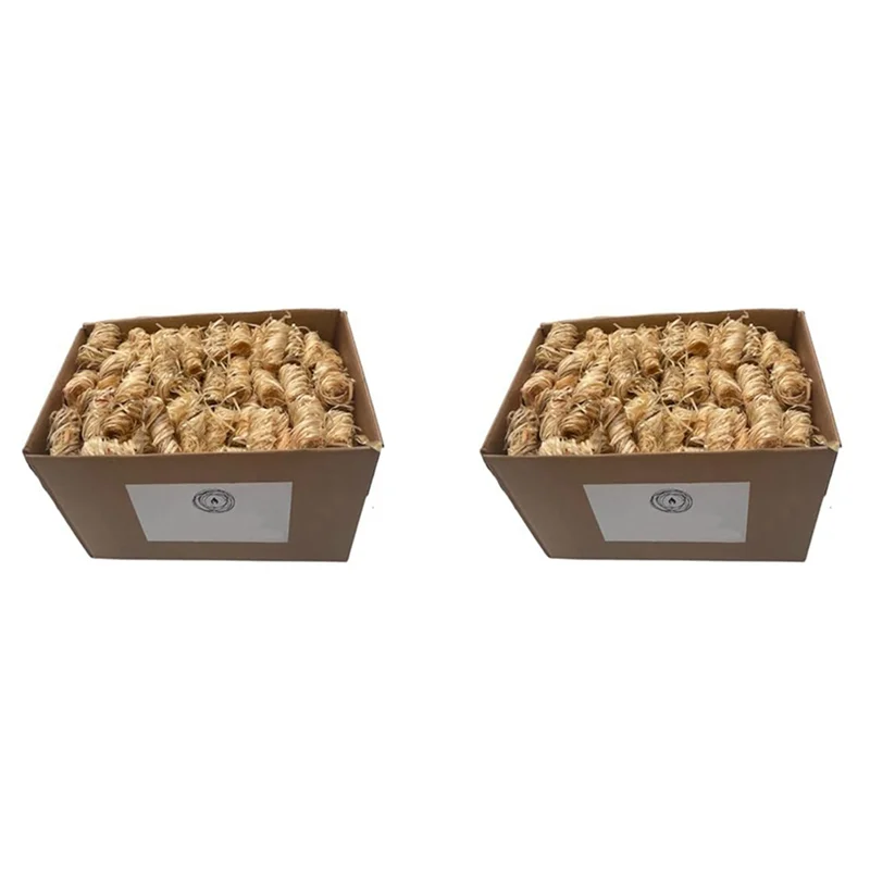 

40X Natural Firelighters For Wood Burners, Fire Lighters, Firelighter For Stove, Bbq Cooking,Natural Wood Wool