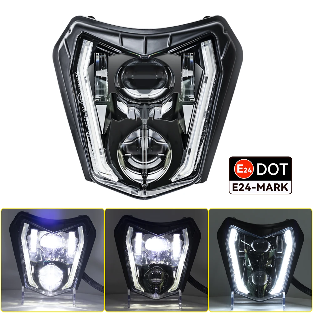 

For 250 350 450 500 690 Enduro R SMCR Headlight Hi/Lo with Amber Turn Signal