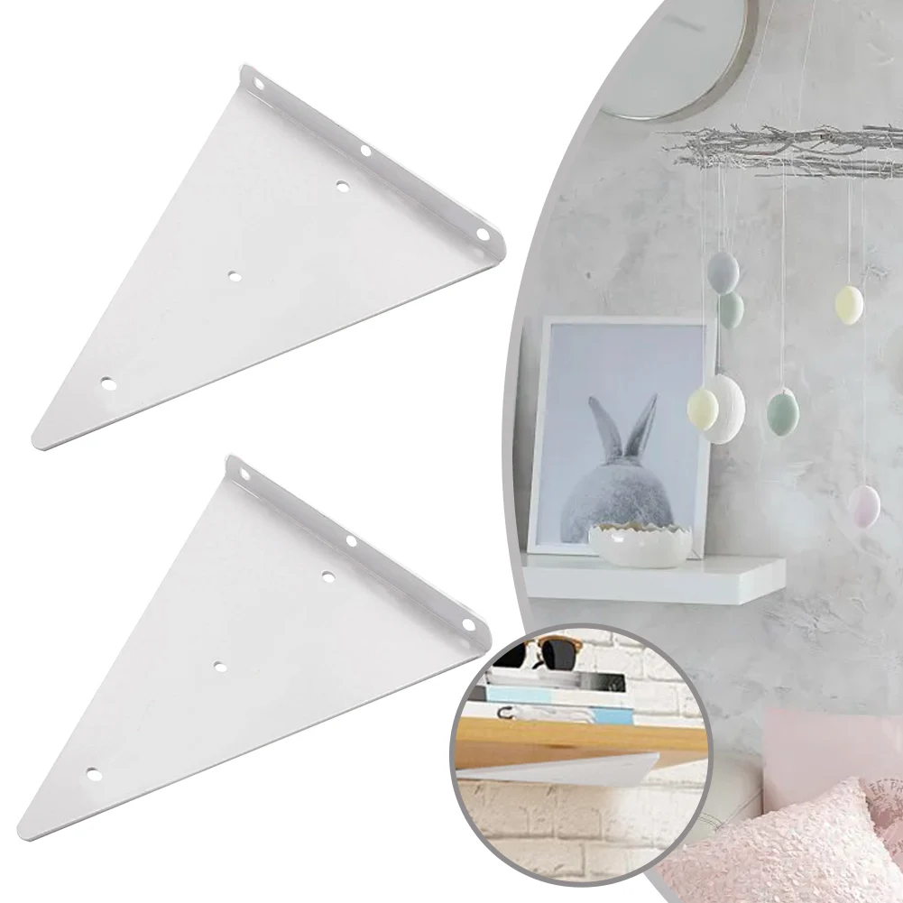 

2Pcs Triangular Wall Mounted Hook Wire Shelf Stainless Steel Partition Support Rack 230*170mm Holder Storage Shelf Accessories