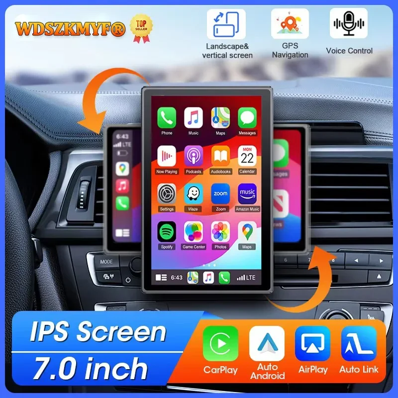 

7inch Universal Car Radio Wireless Carplay Android Auto Automotive Multimedia Video Player Touch Screen BT AUX Smart Car Systems