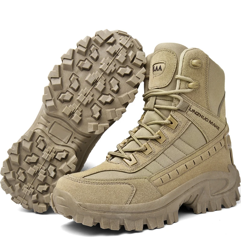 

New Men's Mountaineering Boots Breathable and Anti slip Ice Climbing Training Boots Outdoor Alum Fishing Boots, High Top Windpro