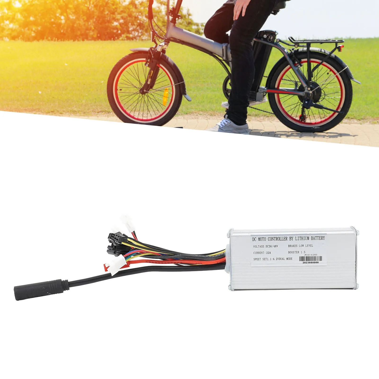 New Electric Bike Controller 36V 48V Good Heat Dissipation Electric Bike Square Wave Controller for 22A 500W Brushless Motor