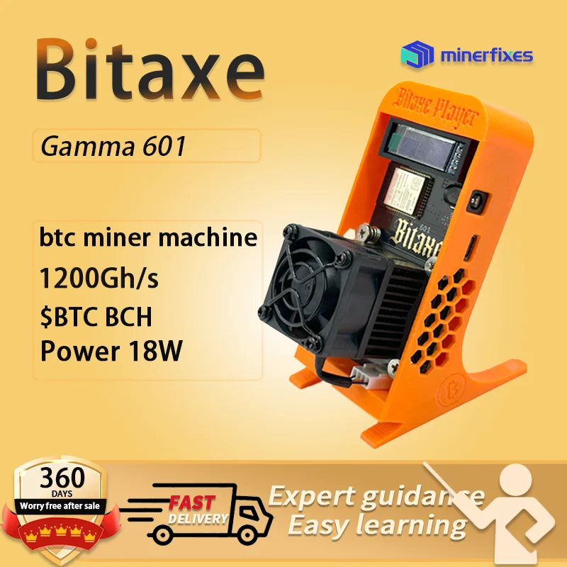

BTC Miners Original Bitaxe Gamma 601 1.2TH/S BM1370 From Antminer S21 Solo Bitcoin Miners with EU PSU Crypto Miner Home Use
