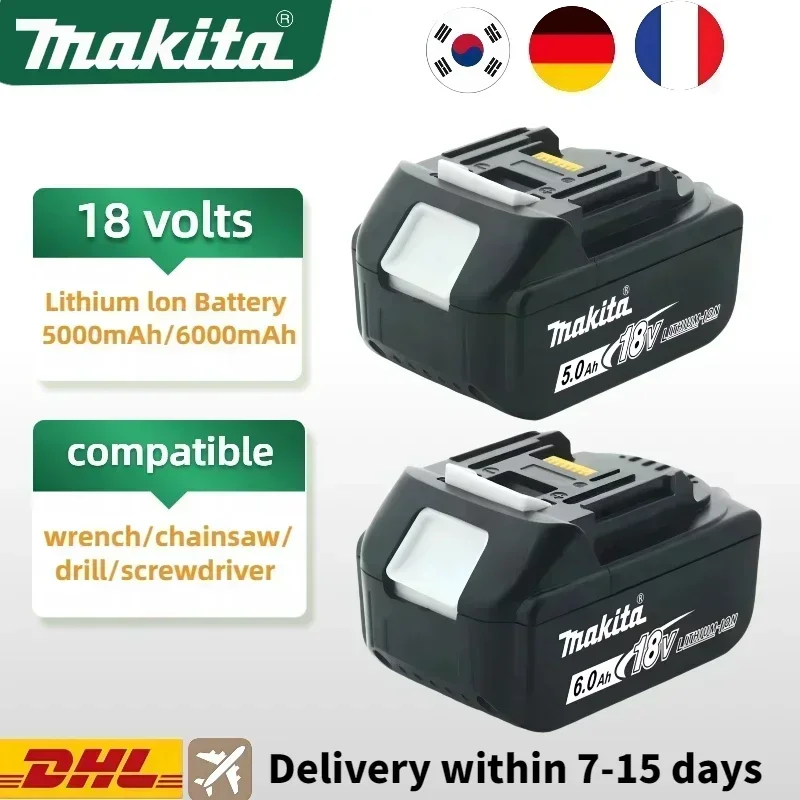 

18v battery 6Ah/5Ah/3Ah BL1850b for Makita 18v battery BL1860B BL1840B BL1830B BL1850 BL1815 Replacement Lithium battery