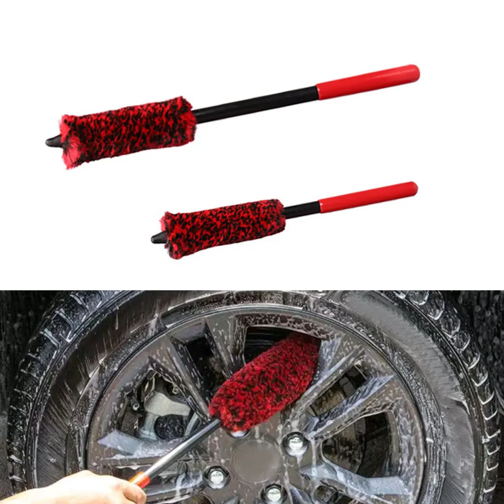 

Woolies Plush Car Wheel Cleaner Brush Tire Rim Cleaning Tool Auto Scrub Washing Vehicle Washer Dust Cleaner Car Washer for Auto