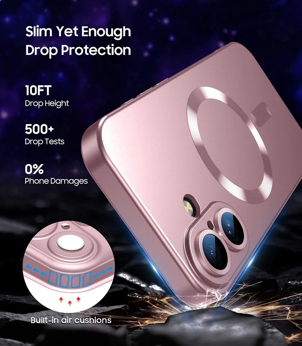 For Magsafe Magnetic Wireless Charge Phone Cases For iPhone 17 Air 16 15 14 13 12 11 Pro Max Case Camera Back Cover Accessories - náhled 4