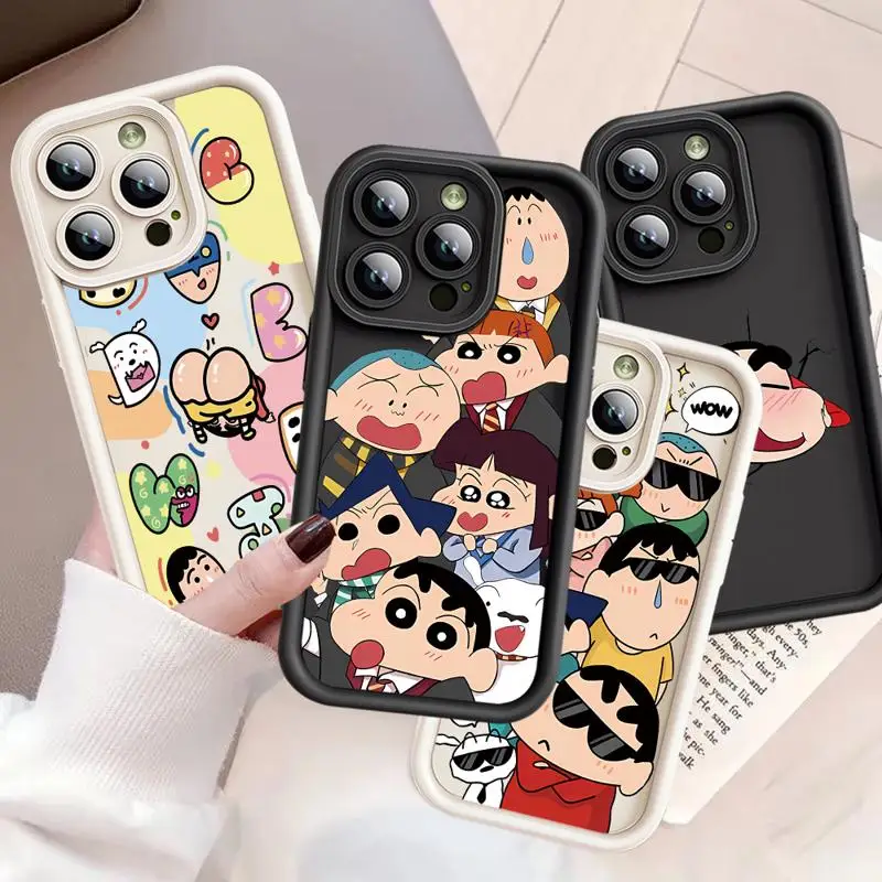 S-ShinChan C-Crayon Phone Case for Xiaomi Redmi Note 11 Pro 5G 12S 11S 12 13 11 Pro Plus 10S 10 Pro 13 5G Capa Soft Cover