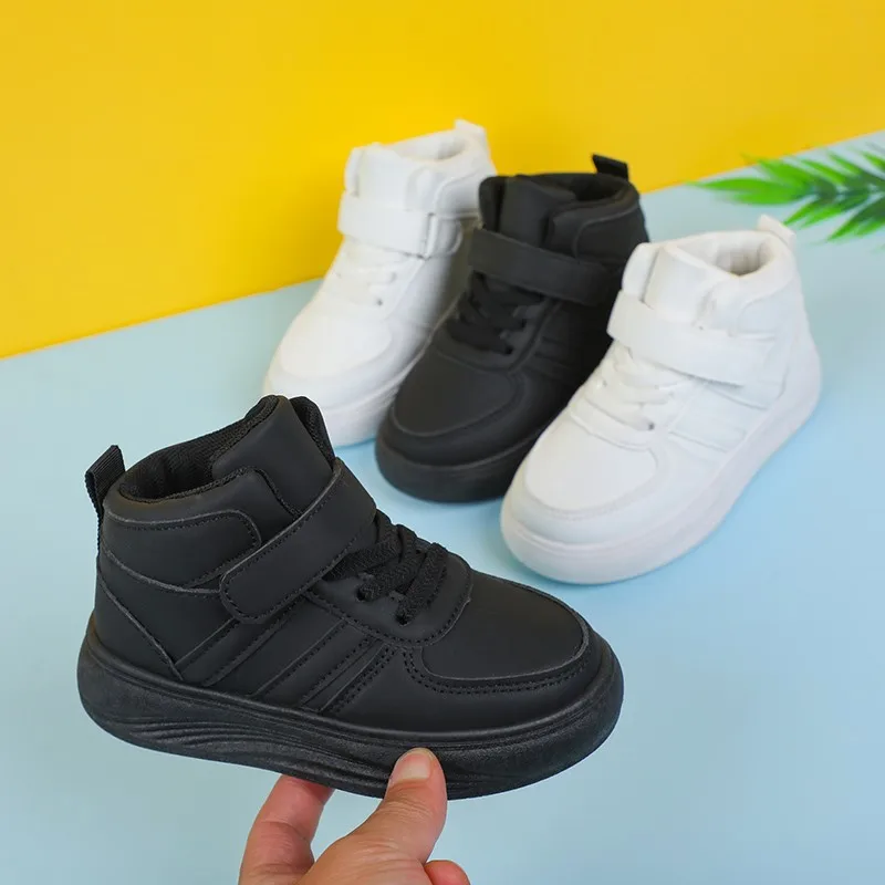 High Quality Comfortable Durable PU Upper Sport Shoes Kids Fashion Sneaker Running Footwear Shoe for Students Boys Girls