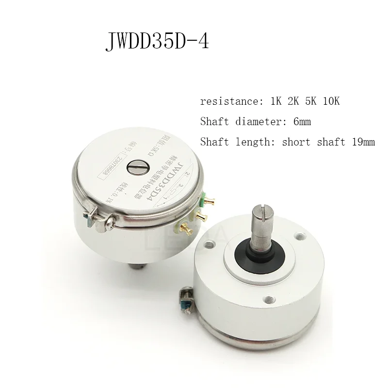 1Pcs JWDD35D-4 New high precision conductive plastic,resistance 1K 2K 5K 10K Shaft / diameter  6mm Shaft length short shaft 19mm