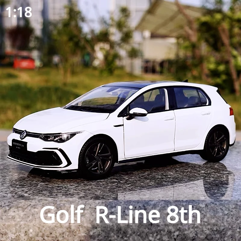 1:18 Volkswagen Golf  R-Line 8th Generation High Simulation Diecast Car Metal Alloy Model Car gift collection decorative toy