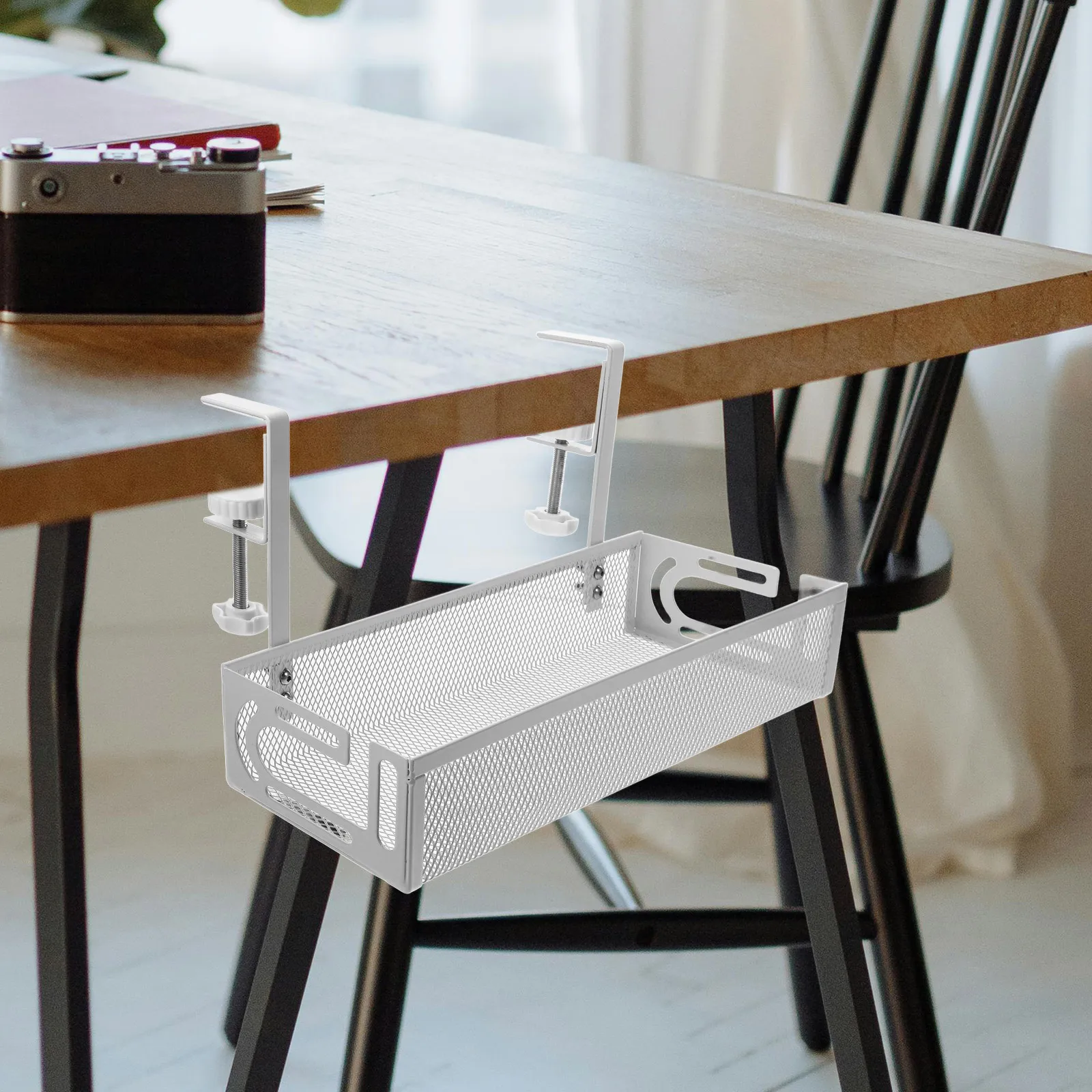 

Cable Management under Under Desk Cable Tray White Carbon Steel Electric Wire Organizer Storage Rack Desk Tidy Supplies